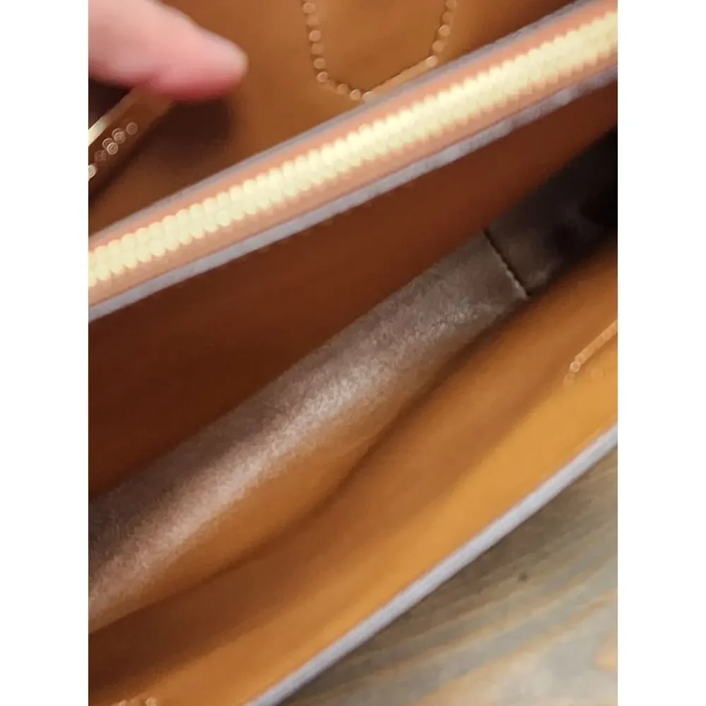 MICHAEL KORS Large Rollins Python Leather Satchel Acron Gold